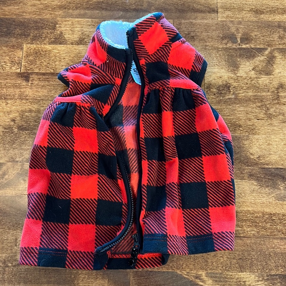 Buffalo check girls vest 12 months
